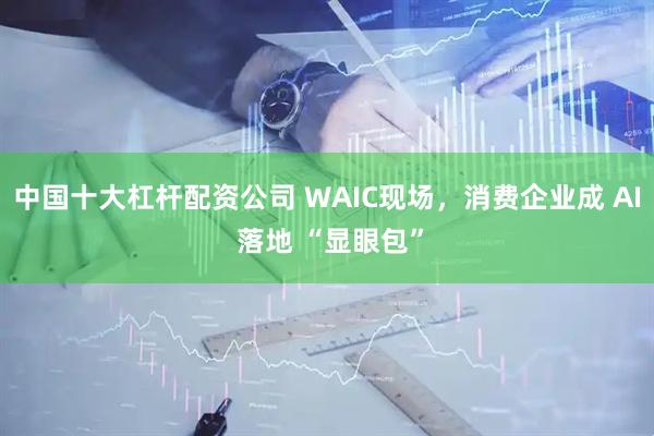 中国十大杠杆配资公司 WAIC现场，消费企业成 AI 落地 “显眼包”