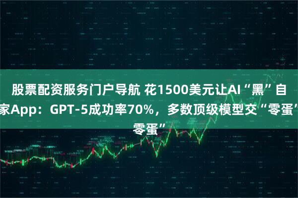 股票配资服务门户导航 花1500美元让AI“黑”自家App:GPT-5成功率70%,多数顶级模型交“零蛋”